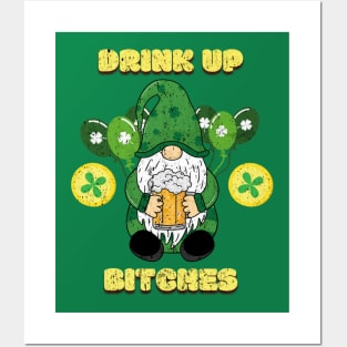 Drink up st patricks Posters and Art